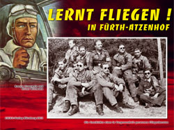 Buchcover mit historischem Foto von Fliegern und einem Mann mit alter Fliegerkappe